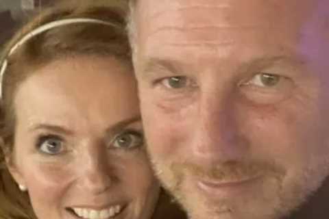 Loved-up Christian Horner hugs Spice Girl wife Geri as duo celebrate Red Bull ace Max Verstappen’s..