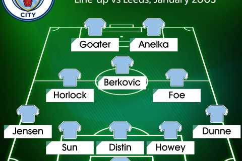 How Man City lined up last time they beat Leeds in Premier League with Nicolas Anelka and Peter..