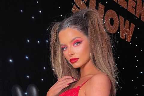 Maura Higgins sizzles in red hot Christmas lingerie and kinky thigh-high boots