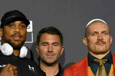 Eddie Hearn in Dubai to discuss Middle East deals for Usyk rematch with Anthony Joshua and Tyson..