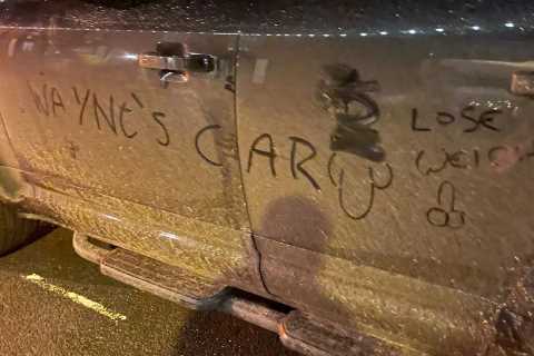 Wayne Rooney’s £150,000 Land Rover daubed with obscenities after parking it at busy Christmas market