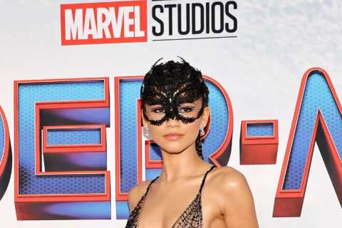 Zendaya steals the show at Spider-Man premiere in web-like dress