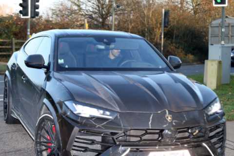Pierre-Emerick Aubameyang seen for first time since Arsenal axing as he arrives at training 90..