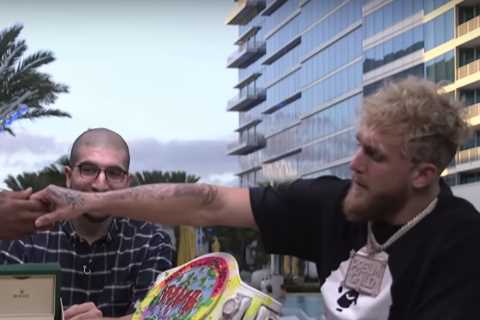 Jake Paul gifts Tyron Woodley and his entire team a ROLEX each days before their rematch in cheeky..