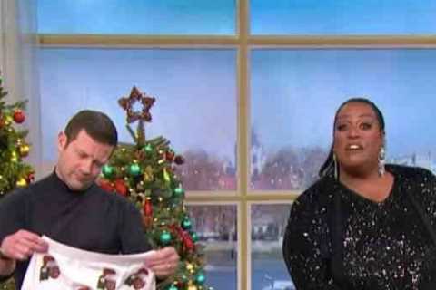 This Morning’s Alison Hammond leaves Dermot O’Leary blushing with VERY cheeky gag about his bulge