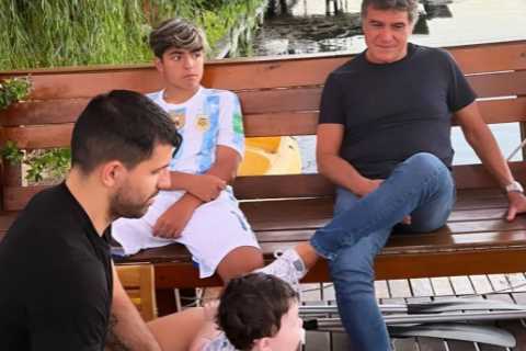 Sergio Aguero flies to Argentina for family Christmas just three days after emotionally retiring..