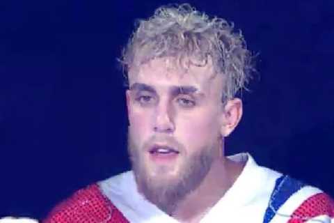 Jake Paul trolls ‘bitch’ Tommy Fury with customised Union Jack walkout attire and blasts rival..