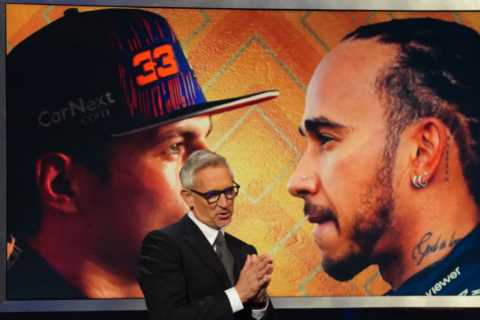 Gary Lineker takes swipe at Max Verstappen’s controversial win over Lewis Hamilton at SPOTY 2021..