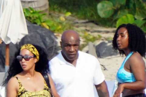 Mike Tyson looks in top shape aged 55 as boxing legend heads to St Barts for beach holiday with..