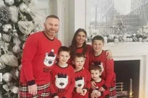 Tyson Fury and Wayne Rooney among stars wearing matching Christmas outfits as families wake up for..