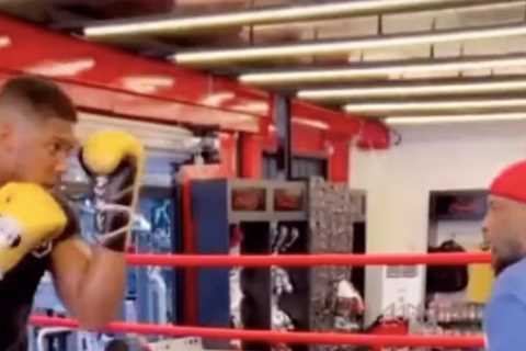 Watch Anthony Joshua train in Dubai with US coach Anthony ‘Chill’ Wilson with Oleksandr Usyk..