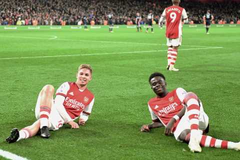 Arsenal stars Bukayo Saka and Emile Smith Rowe’s incredible goalscoring stats reveal pair are up..