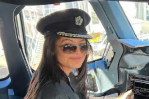 Emma Raducanu wears pilot hat and sits in plane cockpit after landing British Airways ambassador..