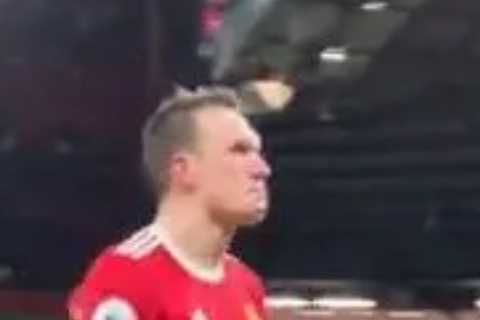 Phil Jones breaks down in tears as Man Utd fans sing his name after Wolves clash in emotional clip..
