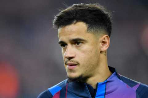 Coutinho lands in Birmingham after taking private jet from France ahead of being unveiled as Aston..
