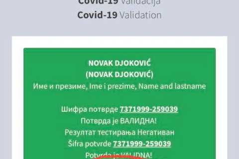 Mystery over Novak Djokovic’s Covid test amid claims QR code ‘showed negative result’