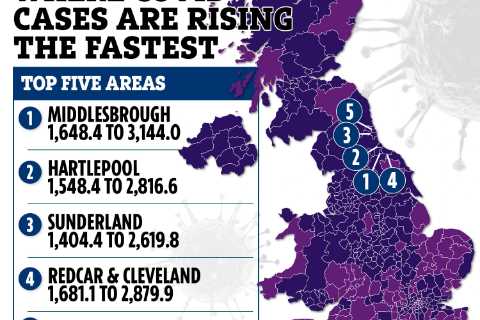 New Omicron epicentre emerges as 242 places see rise in cases – is YOURS on the list?