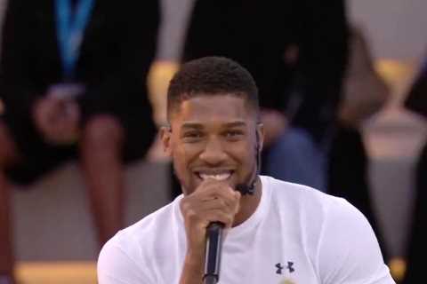 Watch Anthony Joshua rap to Skepta as heavyweight prepares for rematch against Oleksandr Usyk with..