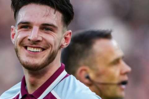 Chelsea and Liverpool ahead of Man Utd in £100m Declan Rice transfer race from West Ham, claims..