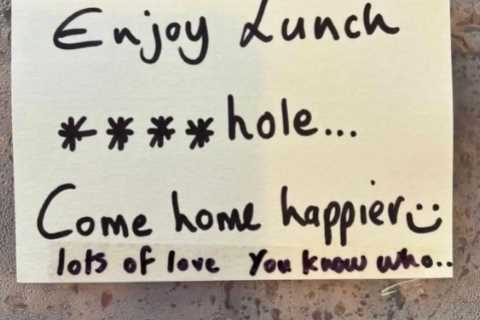 David Beckham brands wife Victoria ‘an a***hole’ and tells her ‘come home happier’ in cheeky note..