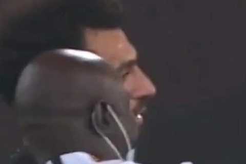 Mo Salah kindly poses for selfie with Nigeria’s coach as Liverpool star is ambushed on pitch after..