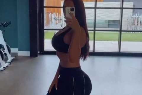 Tristan Thompson’s baby mama Maralee Nichols shows off post-baby body in spandex after dissing..