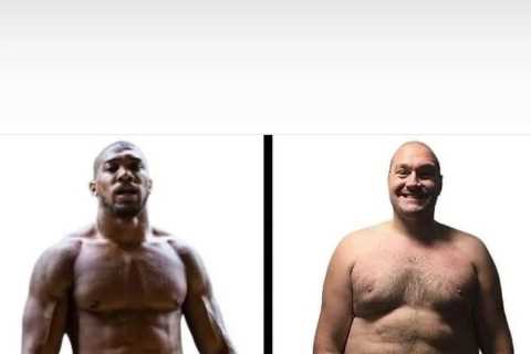 Tyson Fury pokes fun of Anthony Joshua by comparing his ‘14 pints of Fosters’ diet to Brit rival’s..