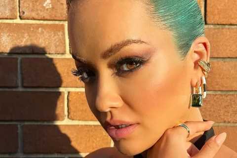 The Masked Singer’s Rita Ora shows off bright BLUE hair in Australia ahead of tonight’s show