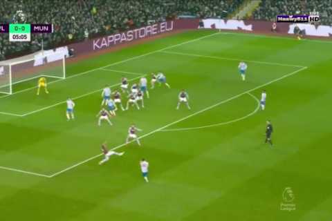 Watch Man Utd handed goal as Emi Martinez lets ball spill through legs from Bruno Fernandes shot in ..