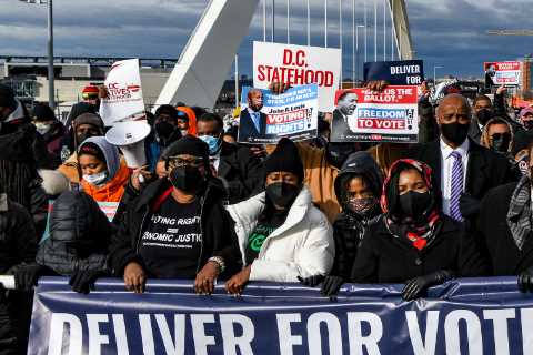 Marchers Honor King and Call on Senate to Pass Voting Rights Legislation