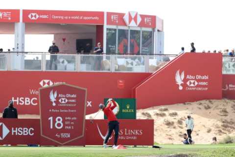 Watch Santiago Tarrio hit outrageous backwards bunker shot to find the green as Lee Westwood shares ..