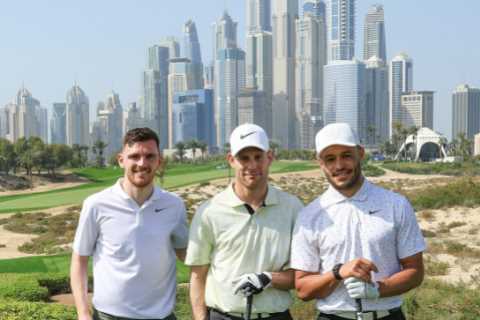 Liverpool stars compete in golf Pro-Am in Dubai just 24 hours after Man Utd and Everton rivals..