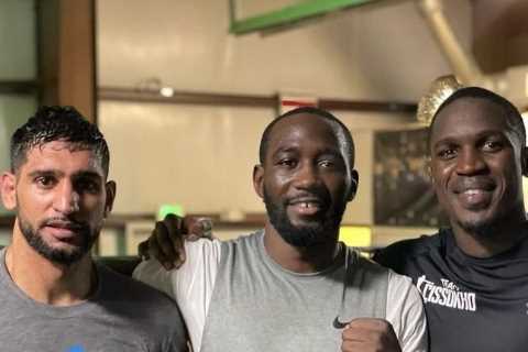 Watch Amir Khan train with Terence Crawford as old rivals team-up to take down common enemy Kell..