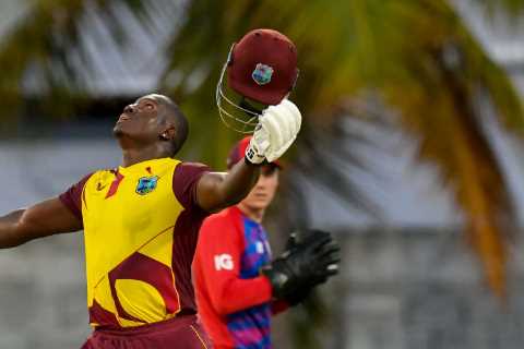 England hammered as Rovman Powell blasts 107 from just 53 balls as West Indies win third T20