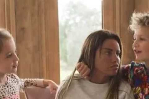 Katie Price gets emotional as son Jett, 8, and daughter Bunny, 7, words praise ‘lovely’ mum