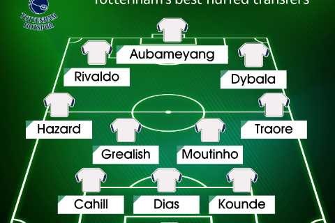 Rivaldo, Hazard and Dybala in Tottenham’s best XI of fluffed transfers with Luis Diaz set to join..