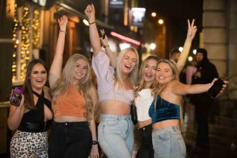 Revellers hit Welsh towns as nightclubs are finally reopened for first time since Christmas as..