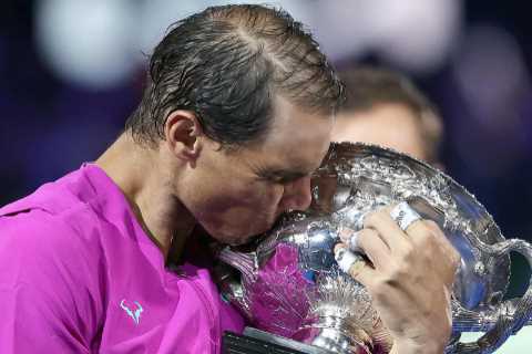 Rafa Nadal reaches sporting immortality after fighting back from brink to break Grand Slam record..