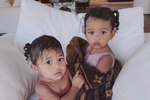 Kim Kardashian shares pic of Chicago &amp; Stormi, 4, in $640 Louis Vuitton towel as family slammed ..