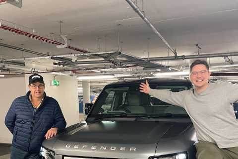 Love Island’s Dr Alex George surprises his dad with £45k Land Rover Defender