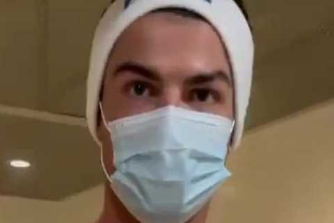 Cristiano Ronaldo strips down to his pants for ‘recovery’ in cryotherapy chamber after gruelling..
