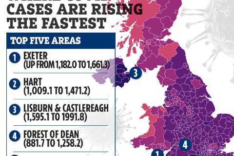 Omicron cases are still rising in 172 areas – is YOURS on the hotspot list?