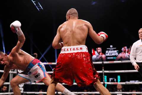 Chris Eubank Jr settles Liam Williams grudge in brutal style with FOUR knockdowns on way to..