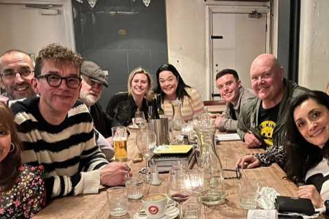 Emmerdale stars in huge offscreen reunion – as soap legend spots the bill and points out the total