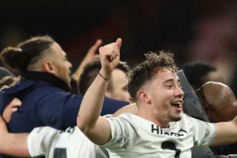Watch Boreham Wood hero – and Everton fan – Kane Smith celebrate sealing Goodison tie in Tony..