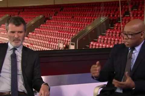 ‘Brilliant, powerful’ – Watch as emotional Man Utd icon Roy Keane is visibly moved by Ian Wright..