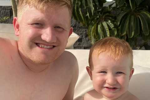 Coronation Street’s Sam Aston poses with rarely seen baby son – and fans can’t believe how alike..