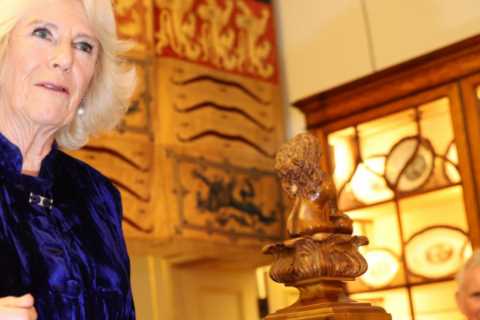 Queen-to-be Camilla, 74, says she loves ‘saucy moments’ after being handed book gift by Paralympian