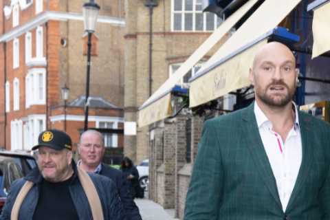 Tyson Fury meets promoters Frank Warren and Bob Arum for lunch in London as he edges closer to..
