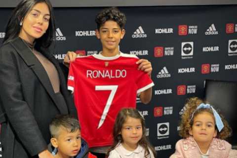 Cristiano Ronaldo’s son Cristiano Jr, 11, unveiled as Man Utd youth player and handed dad’s iconic..